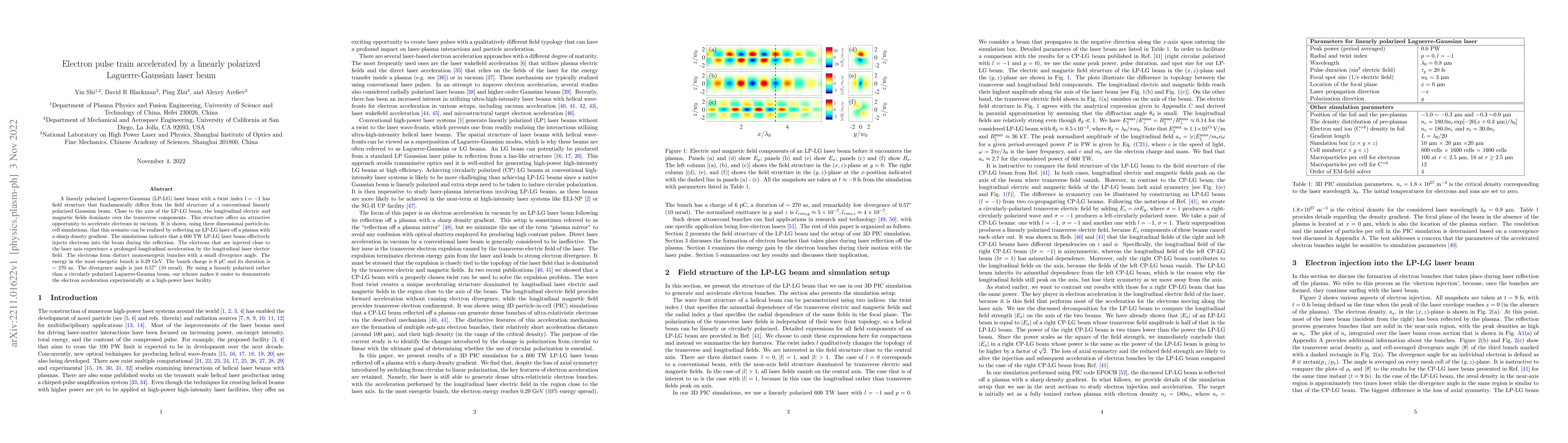 Thumbnail for Electron pulse train accelerated by a linearly polarized
  Laguerre-Gaussian laser beam