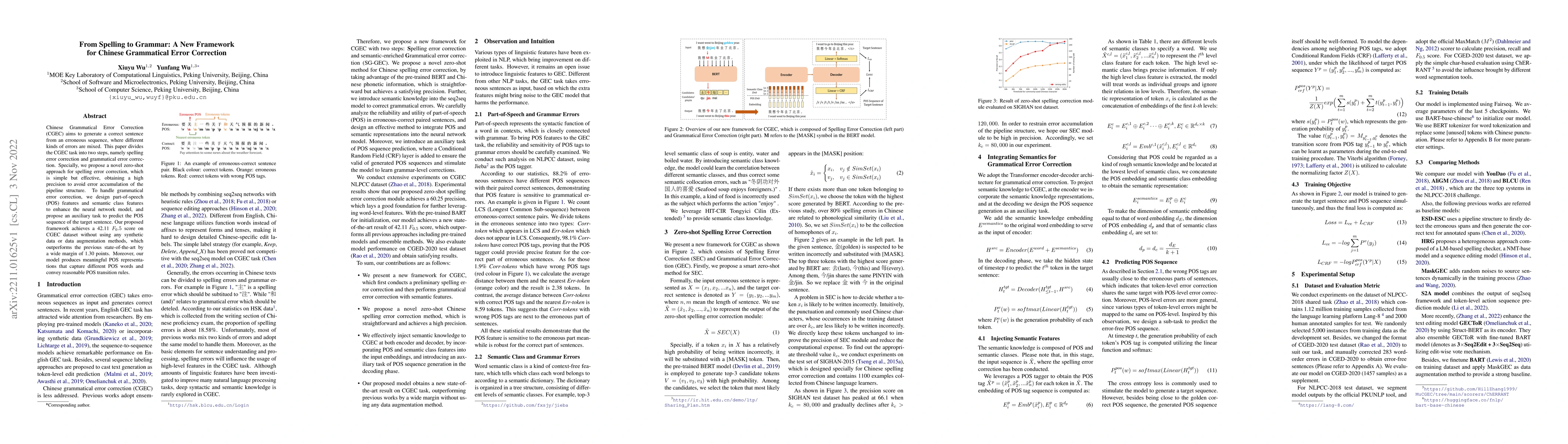 Thumbnail for From Spelling to Grammar: A New Framework for Chinese Grammatical Error
  Correction