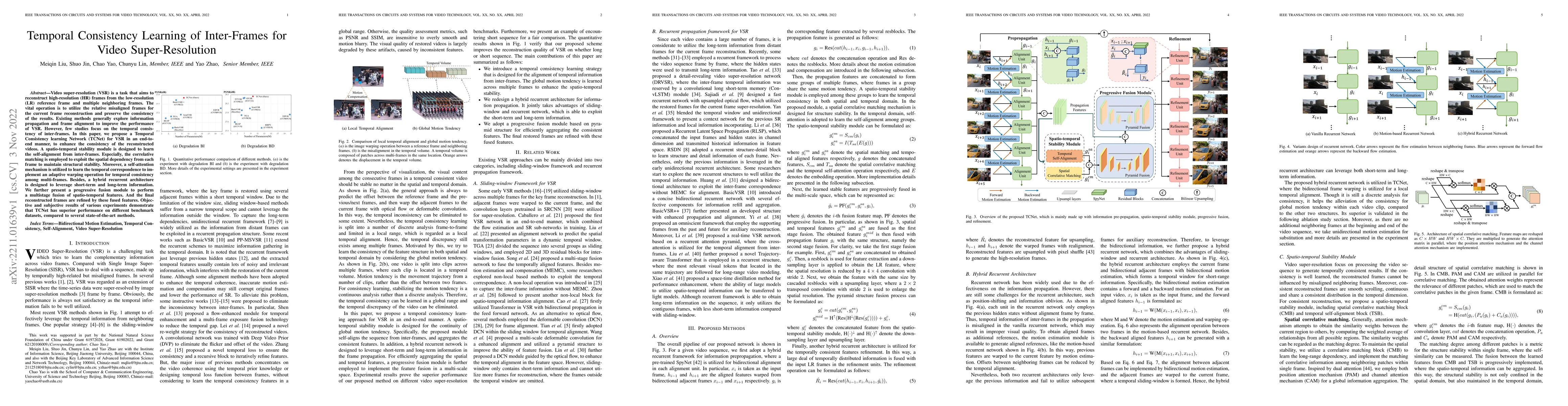 Thumbnail for Temporal Consistency Learning of inter-frames for Video Super-Resolution