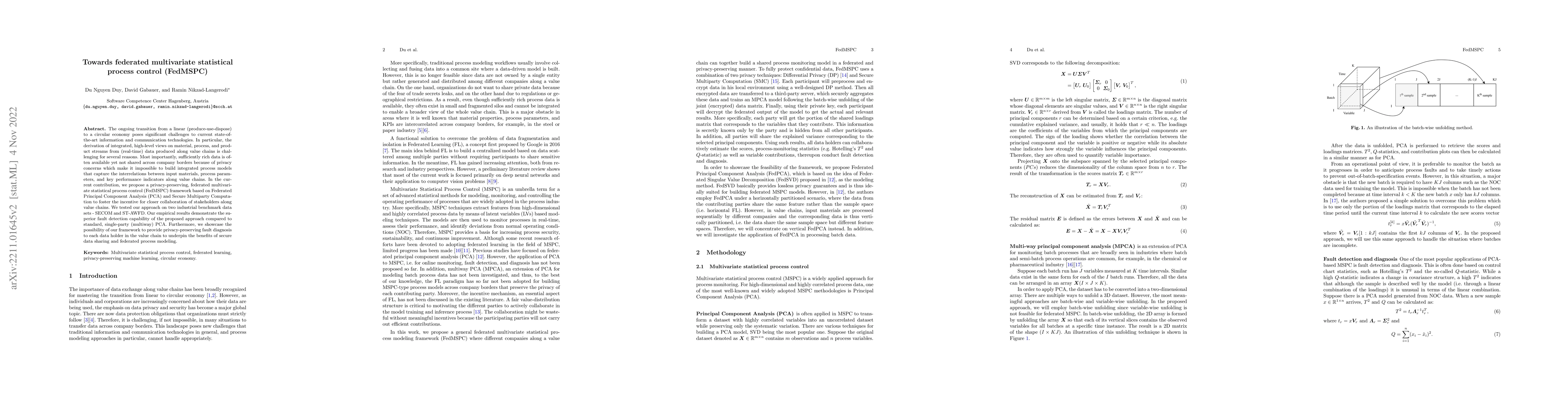 Thumbnail for Towards federated multivariate statistical process control (FedMSPC)