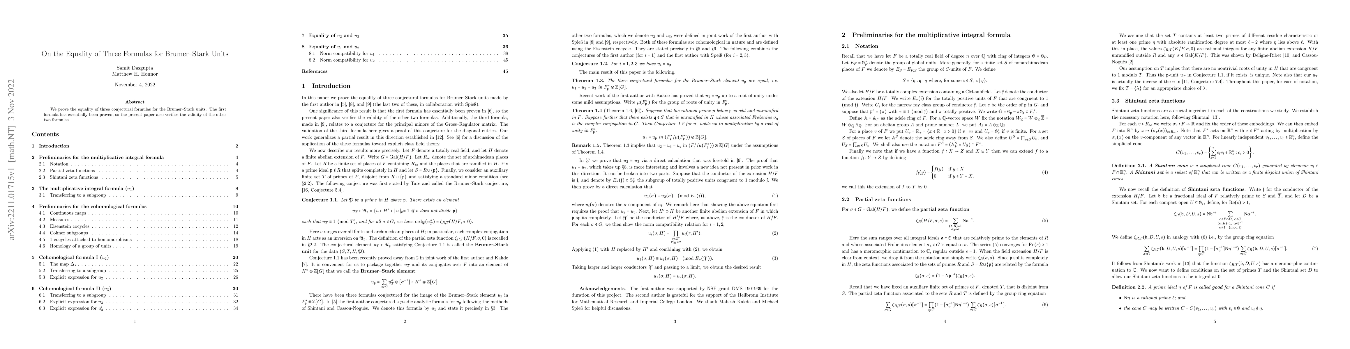 Thumbnail for On the Equality of Three Formulas for Brumer--Stark Units