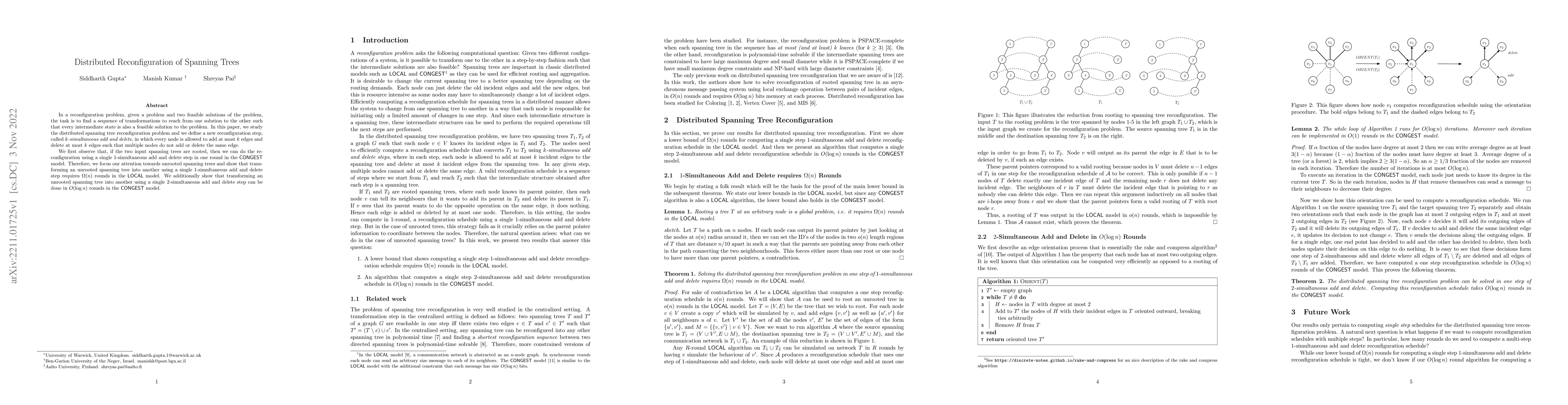 Thumbnail for Distributed Reconfiguration of Spanning Trees