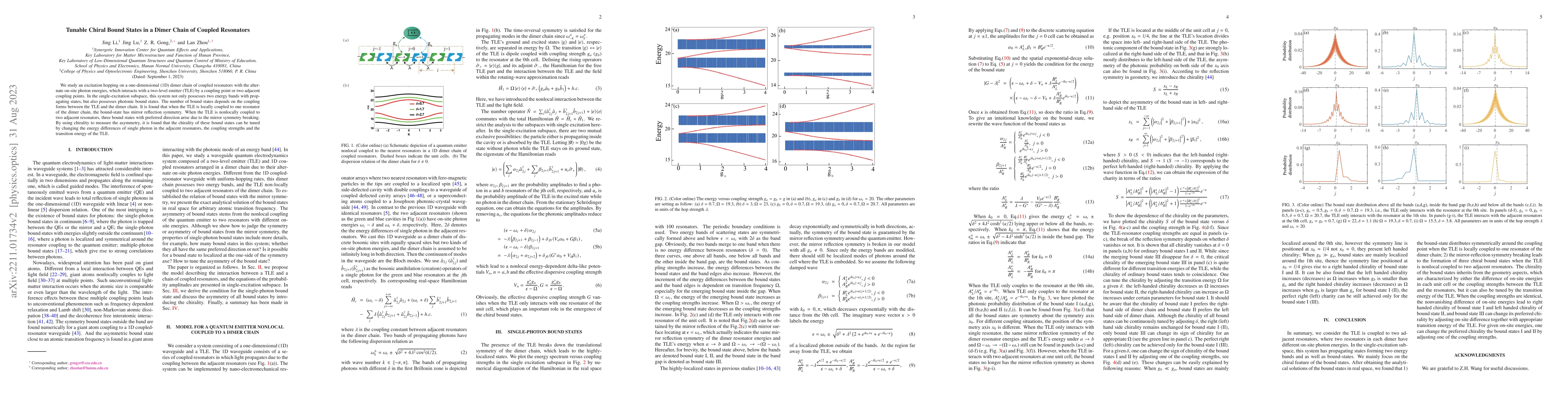 Thumbnail for Tunable Chiral Bound States in a Dimer Chain of Coupled Resonators