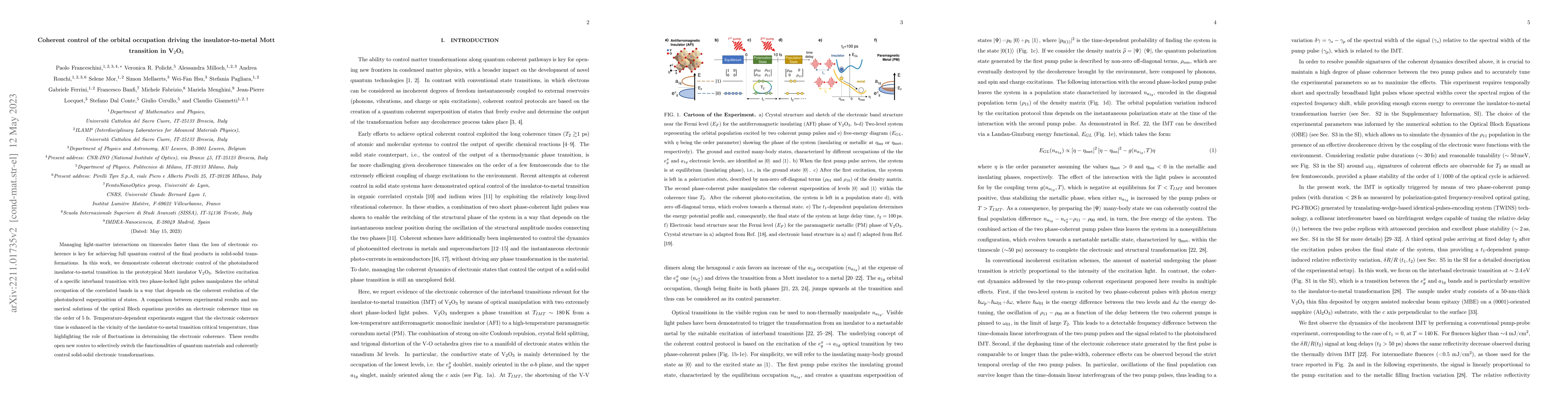 Thumbnail for Coherent control of the orbital occupation driving the
  insulator-to-metal Mott transition in V$_2$O$_3$