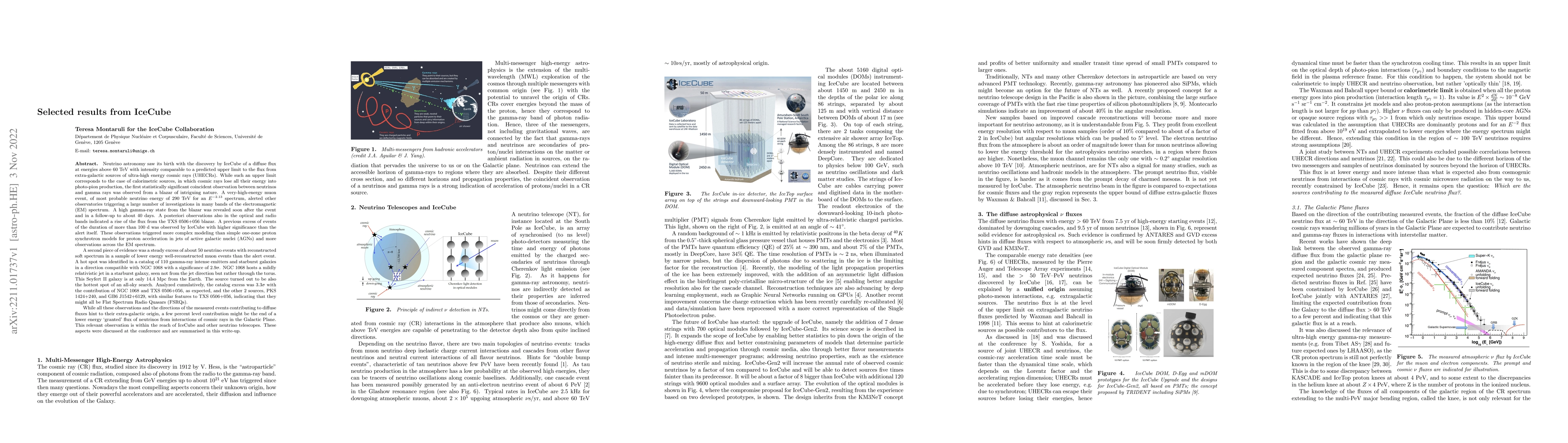 Thumbnail for Selected results from IceCube