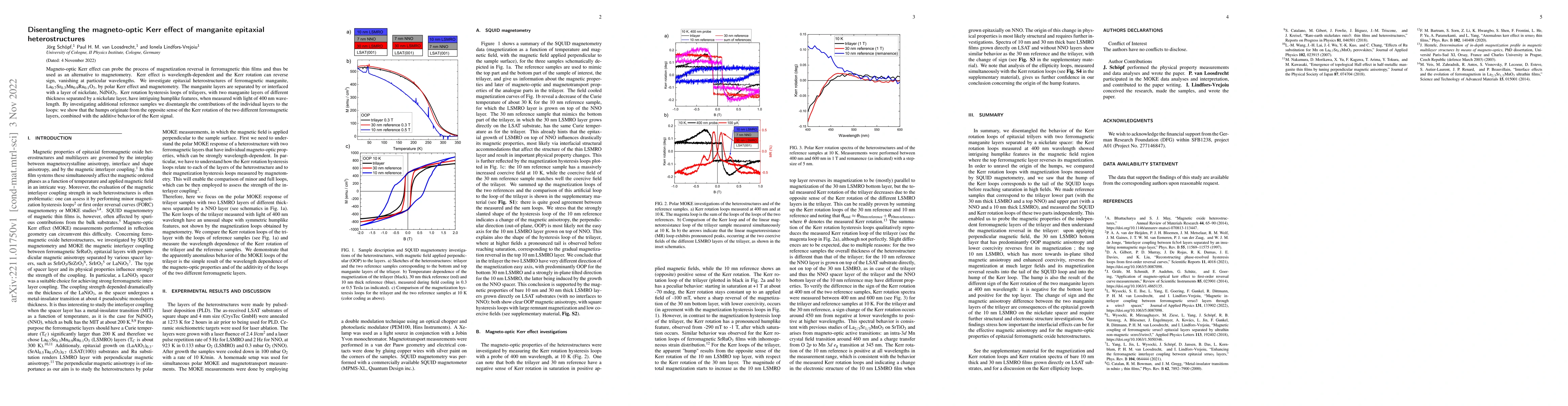 Thumbnail for Disentangling the magneto-optic Kerr effect of manganite epitaxial
  heterostructures