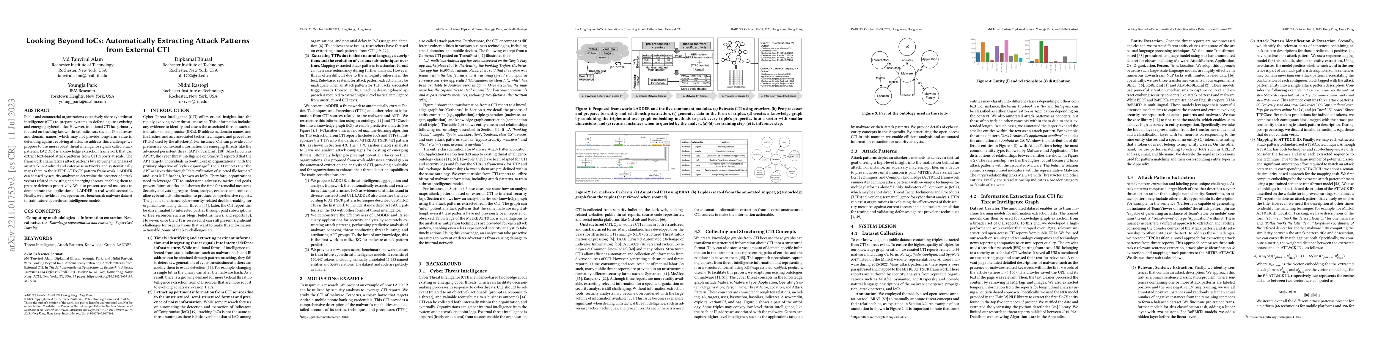 Thumbnail for Looking Beyond IoCs: Automatically Extracting Attack Patterns from
  External CTI