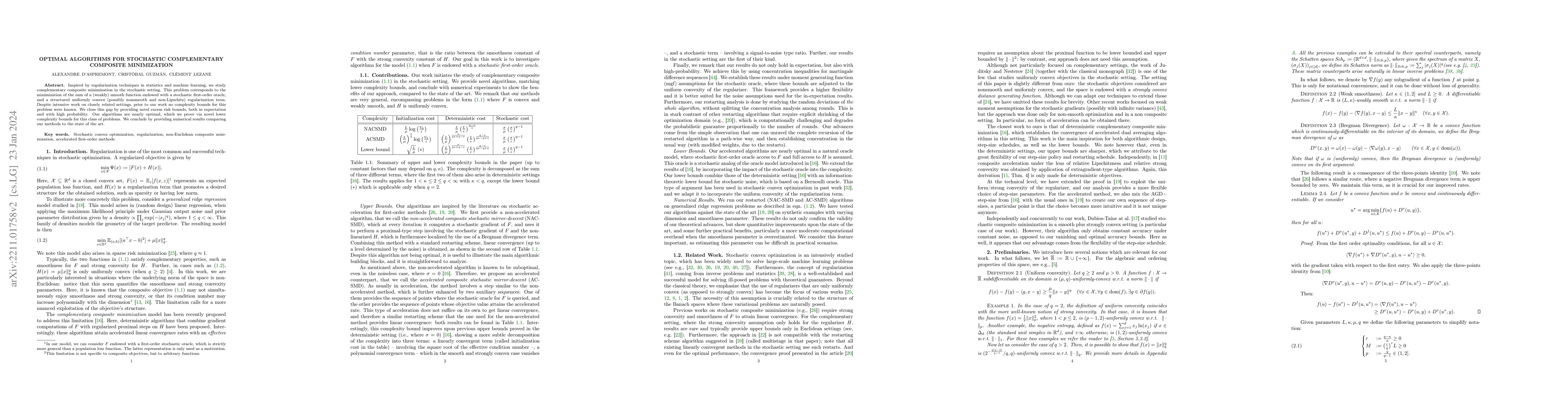 Thumbnail for Optimal Algorithms for Stochastic Complementary Composite Minimization