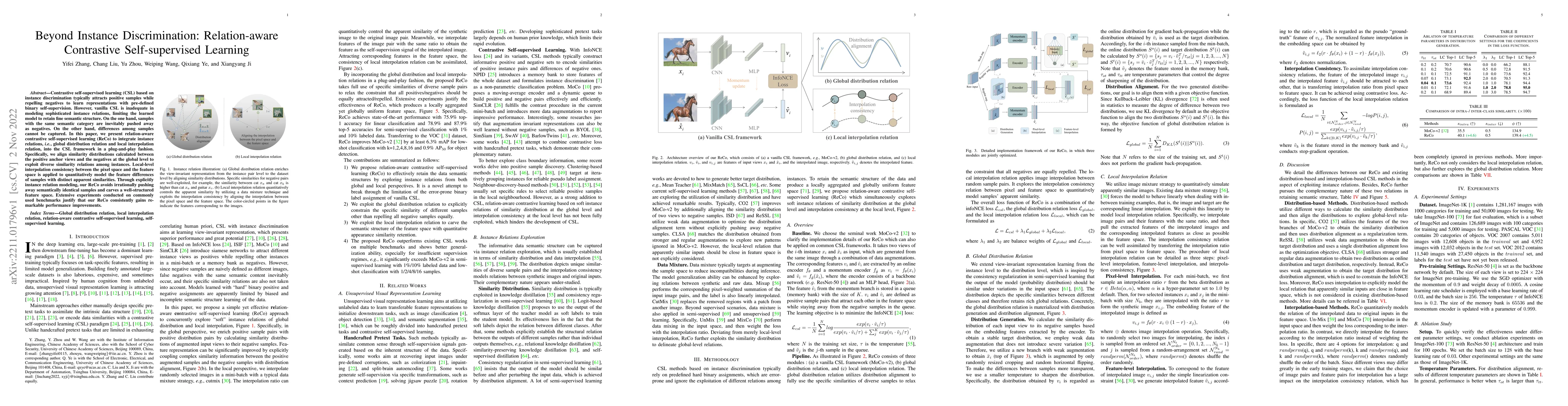 Thumbnail for Beyond Instance Discrimination: Relation-aware Contrastive
  Self-supervised Learning