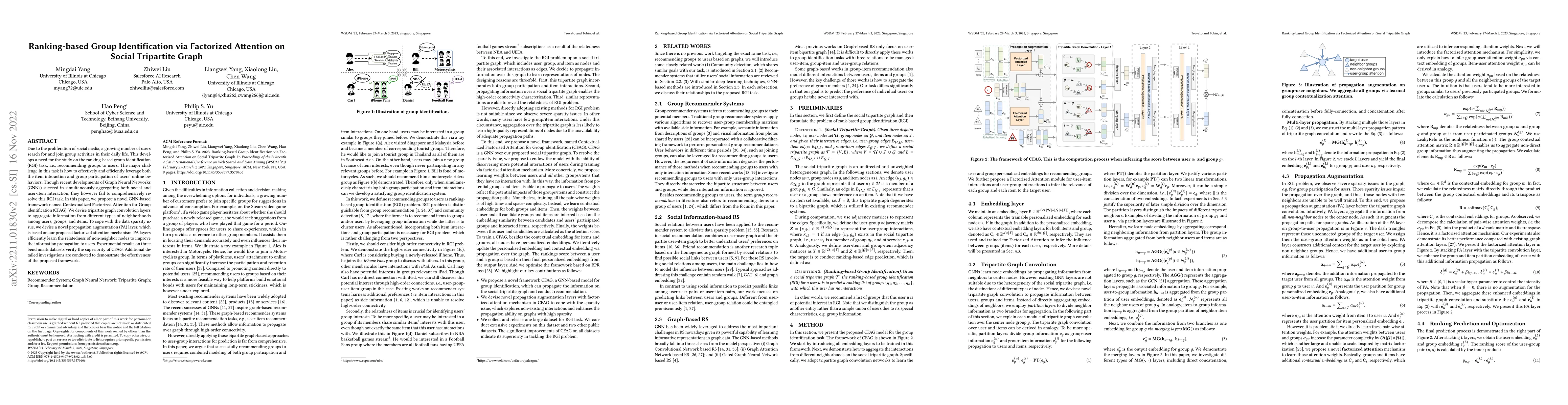 Thumbnail for Ranking-based Group Identification via Factorized Attention on Social
  Tripartite Graph