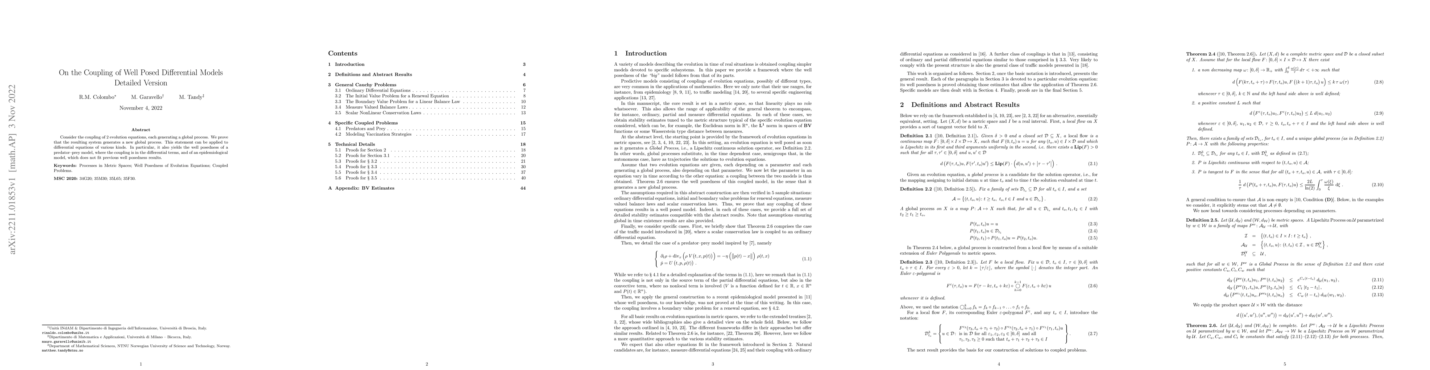 Thumbnail for On the Coupling of Well Posed Differential Models -- Detailed Version