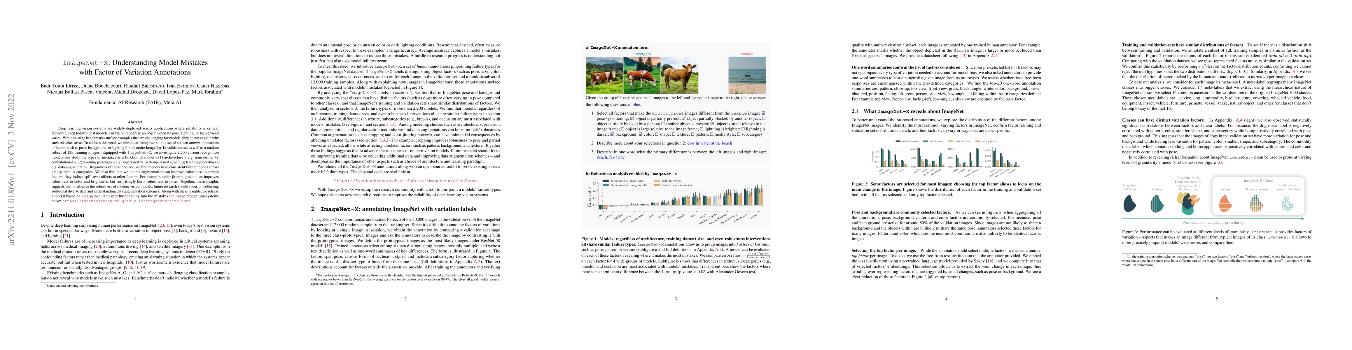 Thumbnail for ImageNet-X: Understanding Model Mistakes with Factor of Variation
  Annotations