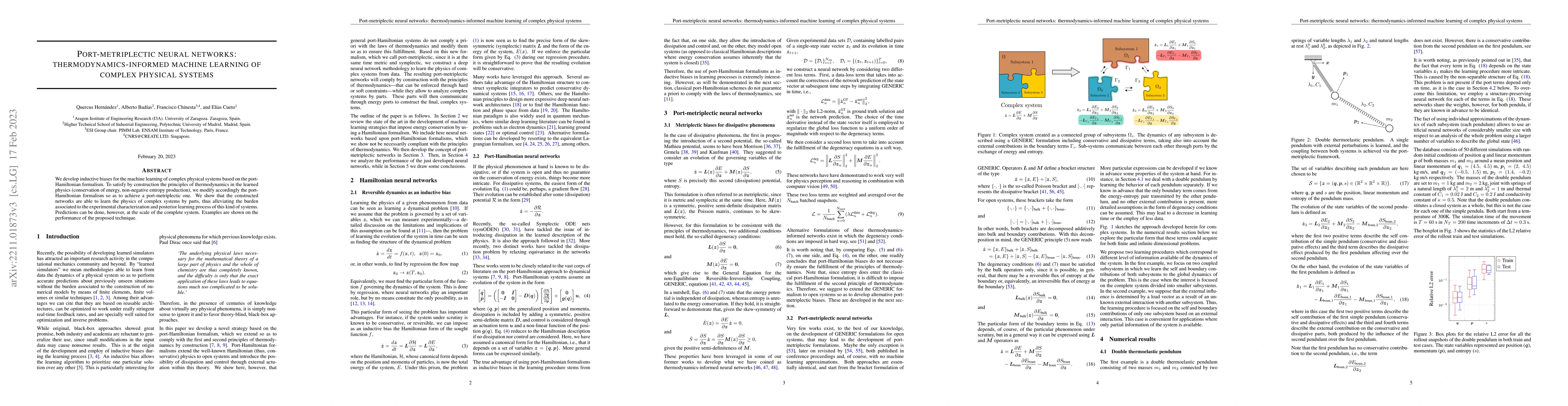 Thumbnail for Port-metriplectic neural networks: thermodynamics-informed machine
  learning of complex physical systems