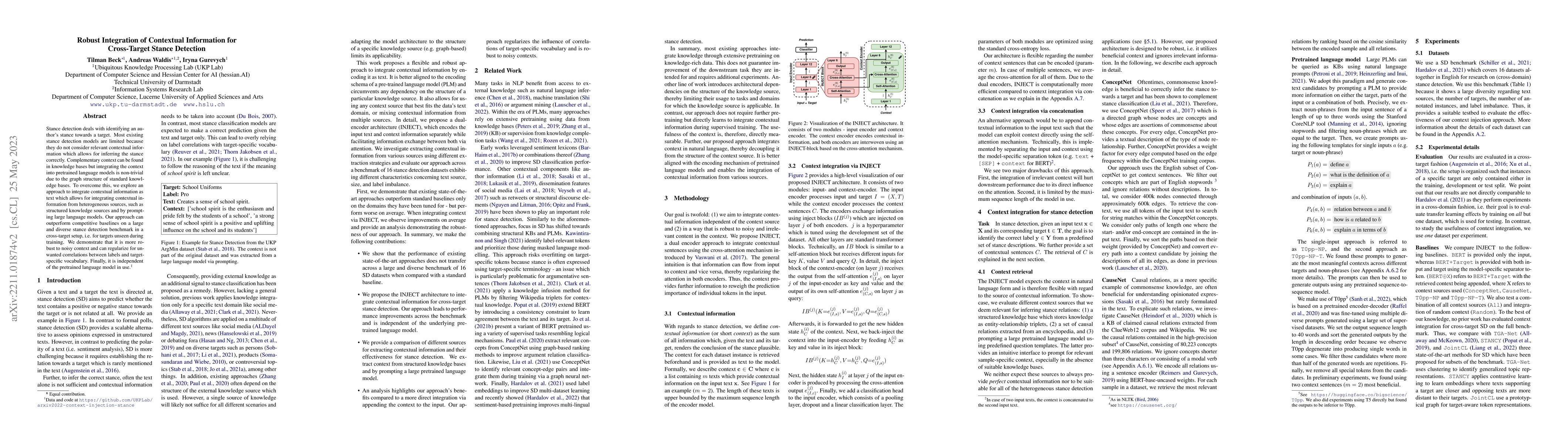 Thumbnail for Contextual information integration for stance detection via
  cross-attention