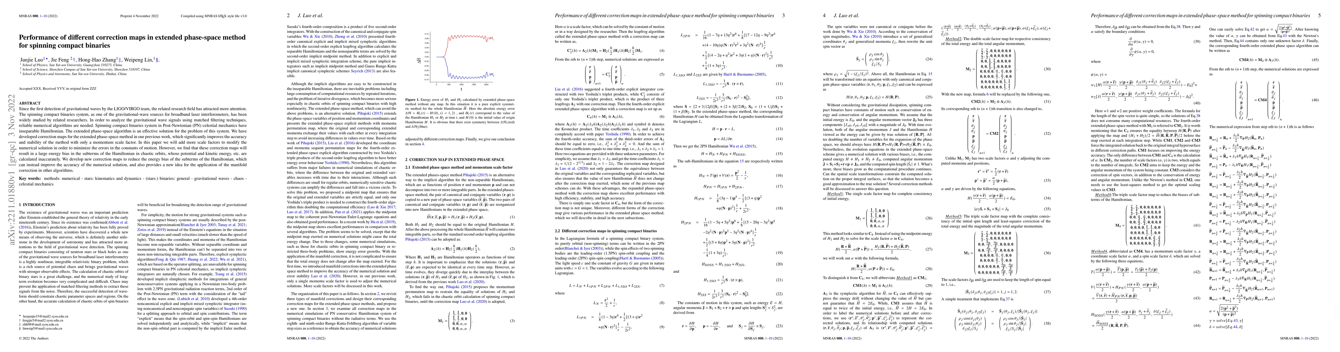 Thumbnail for Performance of different correction maps in the extended phase-space
  method for spinning compact binaries