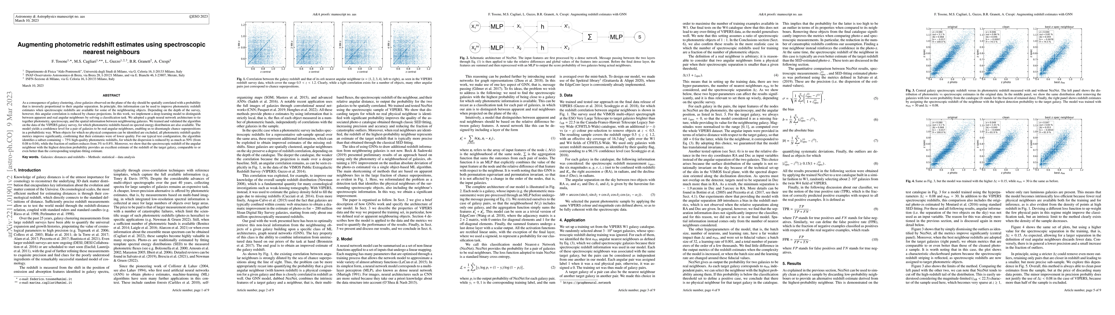 Thumbnail for Augmenting photometric redshift estimates using spectroscopic nearest
  neighbours