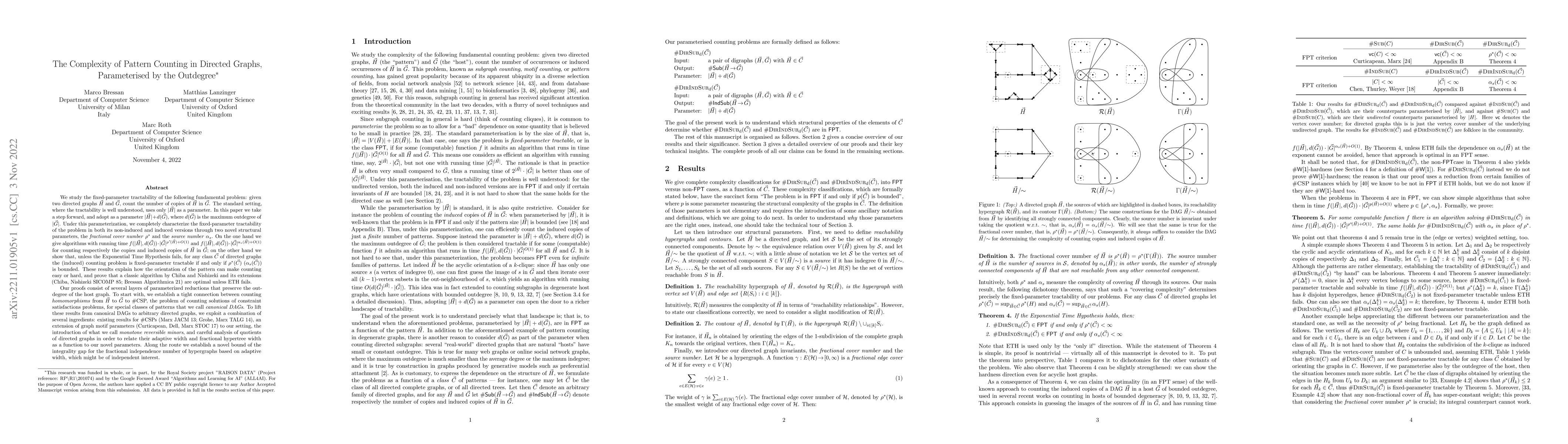 Thumbnail for The Complexity of Pattern Counting in Directed Graphs, Parameterised by
  the Outdegree