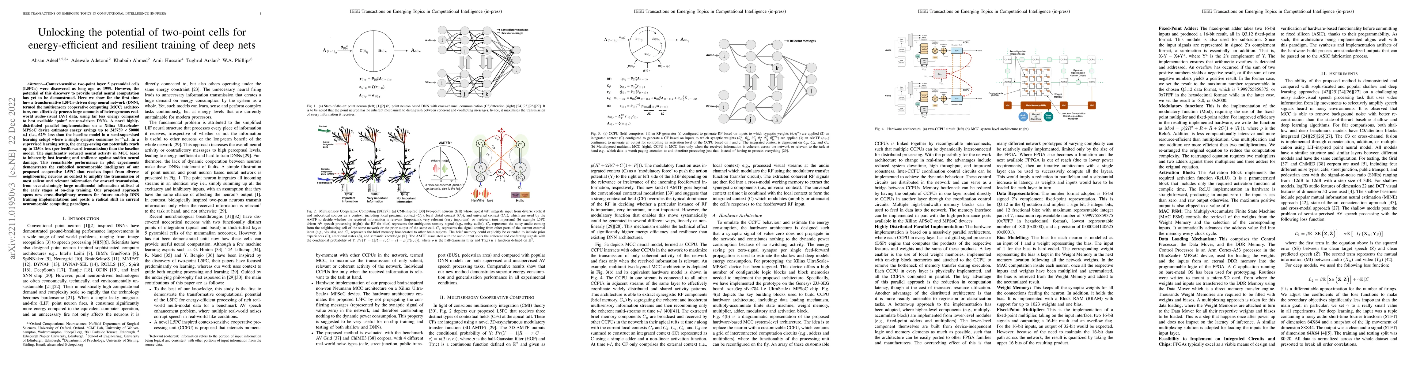 Thumbnail for Unlocking the potential of two-point cells for energy-efficient and
  resilient training of deep nets