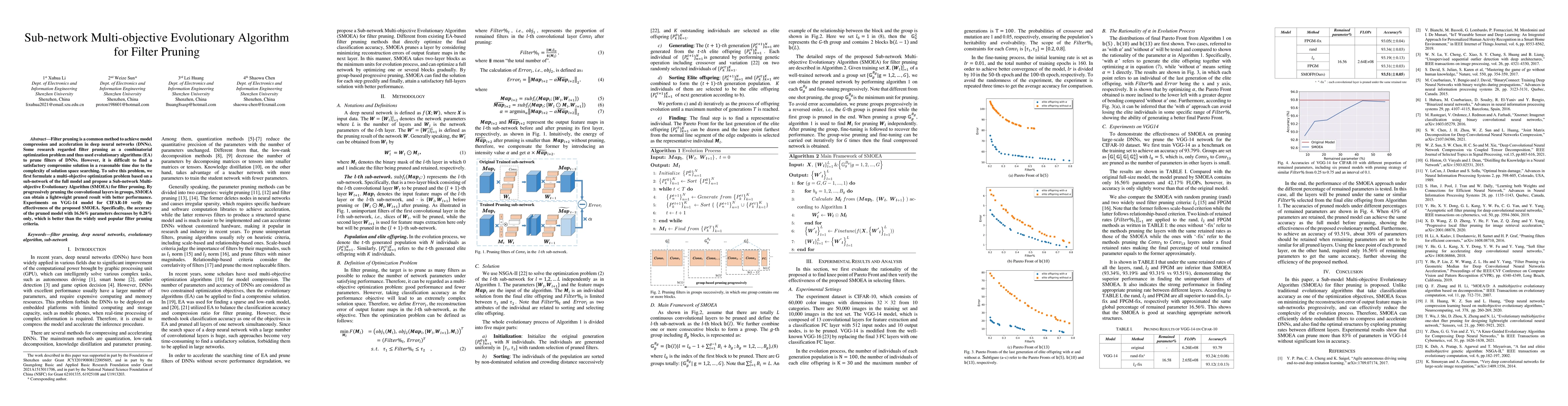 Thumbnail for Sub-network Multi-objective Evolutionary Algorithm for Filter Pruning