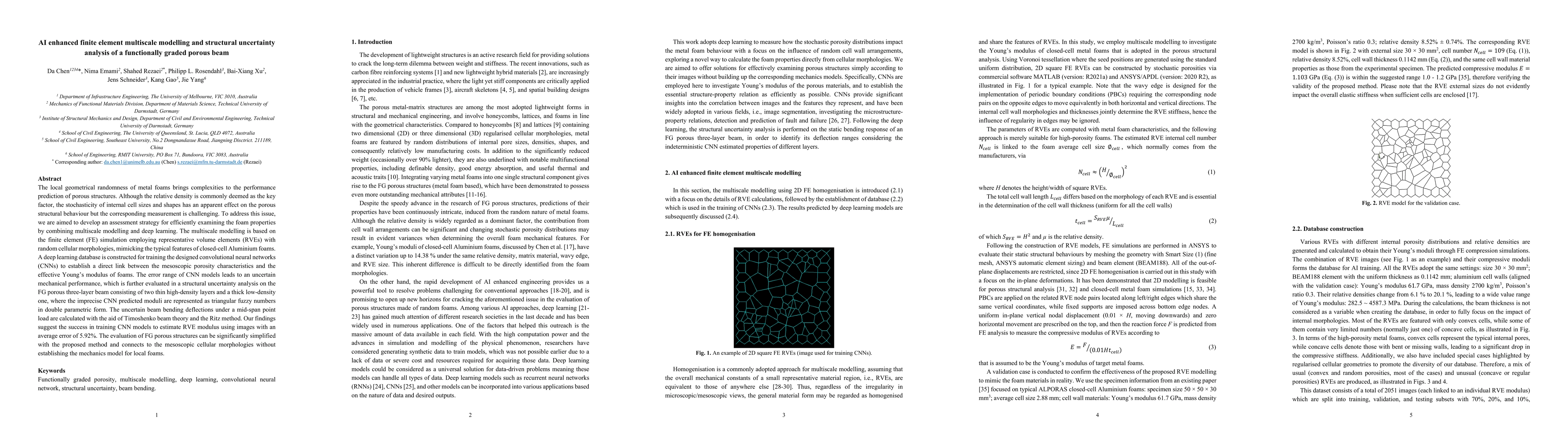 Thumbnail for AI enhanced finite element multiscale modelling and structural
  uncertainty analysis of a functionally graded porous beam