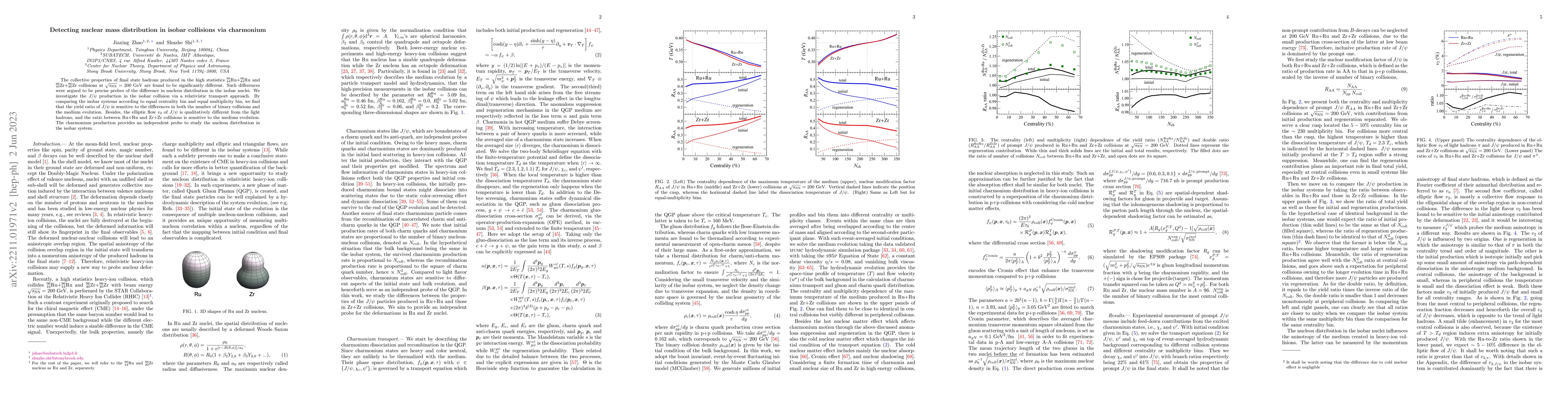 Thumbnail for Detecting nuclear mass distribution in isobar collisions via charmonium
