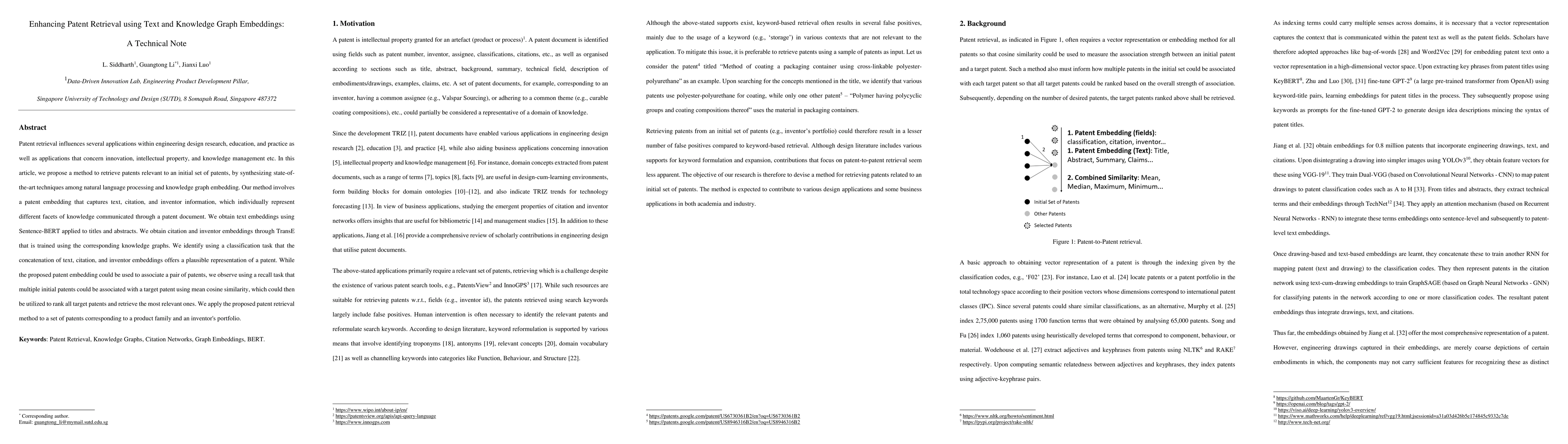 Thumbnail for Enhancing Patent Retrieval using Text and Knowledge Graph Embeddings: A
  Technical Note