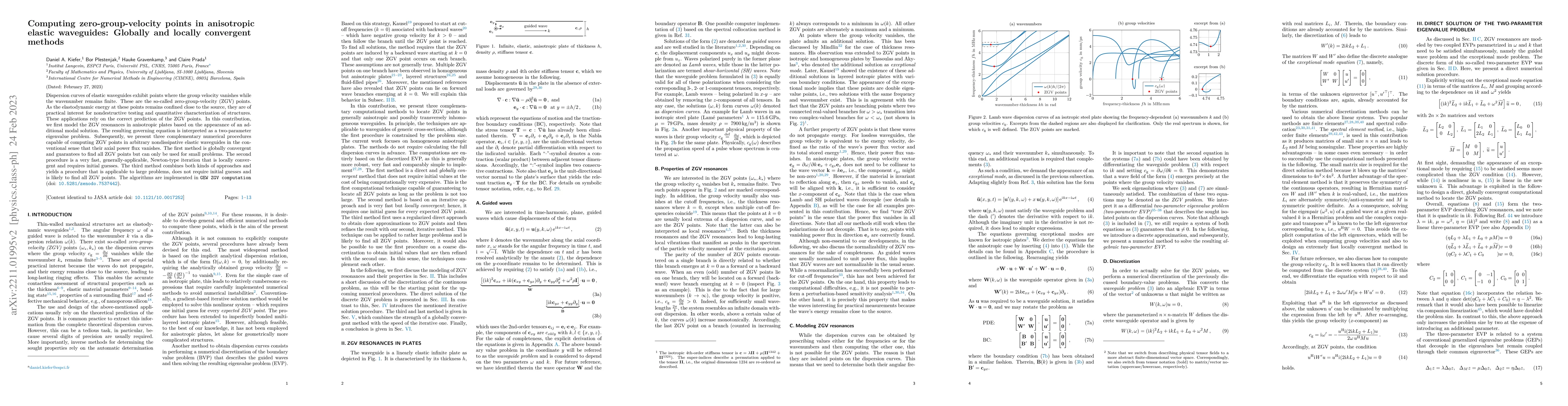 Thumbnail for Computing zero-group-velocity points in anisotropic elastic waveguides:
  Globally and locally convergent methods