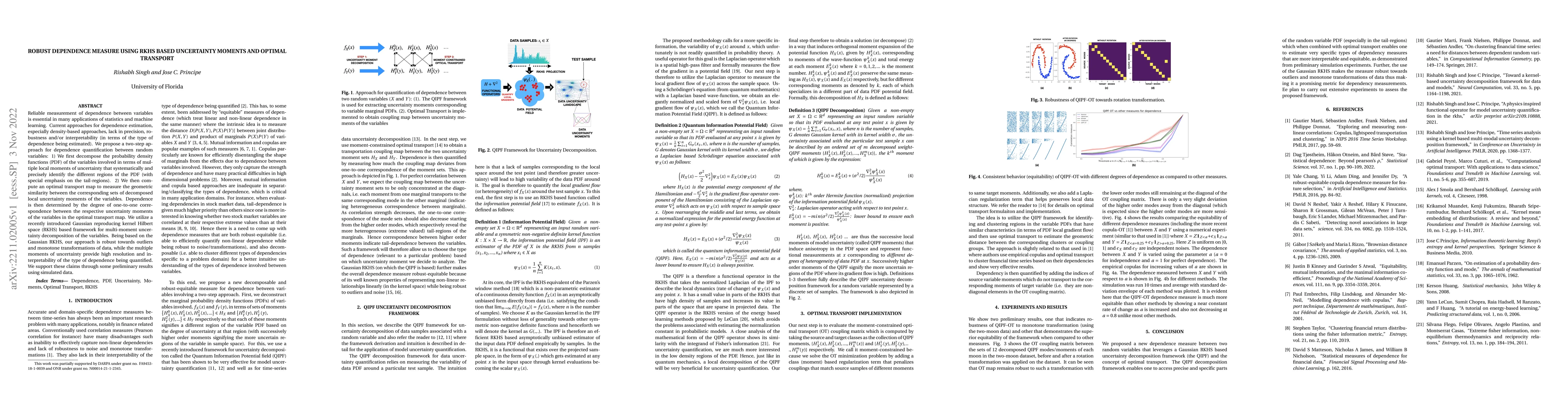 Thumbnail for Robust Dependence Measure using RKHS based Uncertainty Moments and
  Optimal Transport