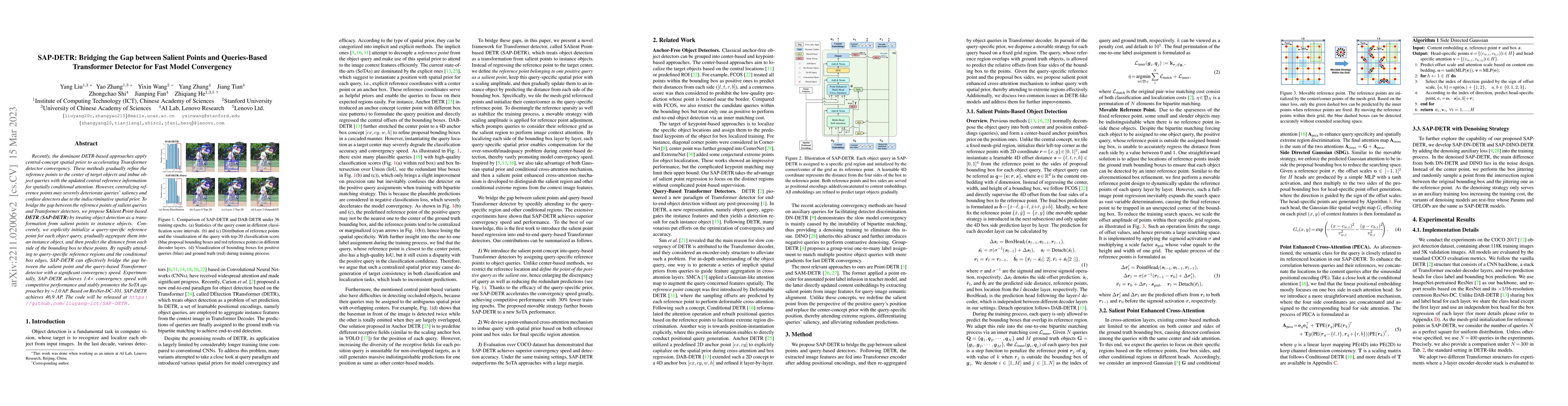 Thumbnail for SAP-DETR: Bridging the Gap Between Salient Points and Queries-Based
  Transformer Detector for Fast Model Convergency