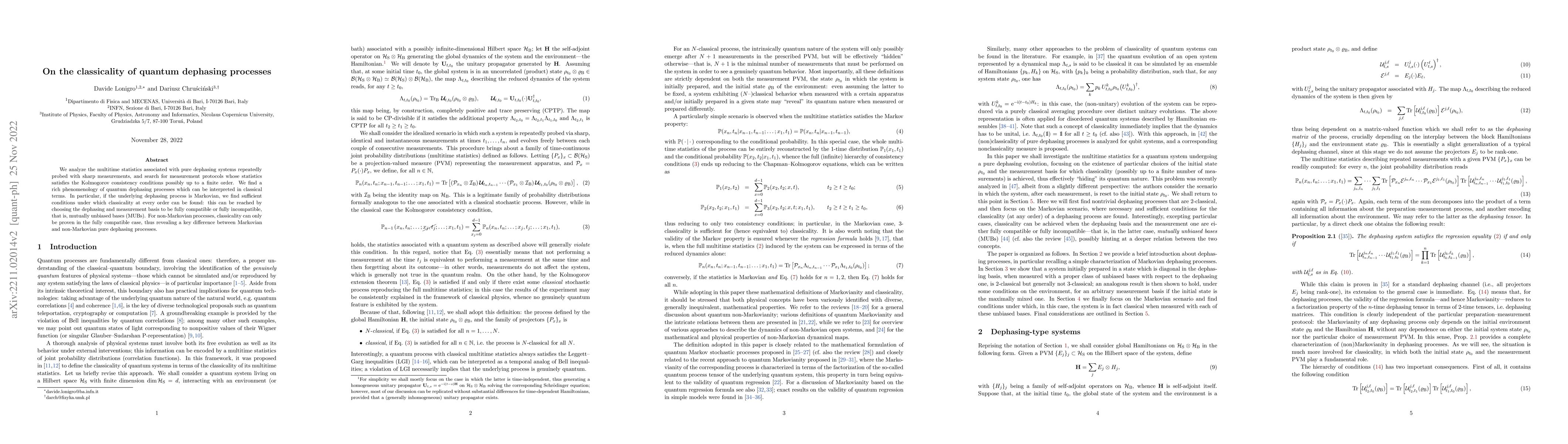 Thumbnail for On the classicality of quantum dephasing processes