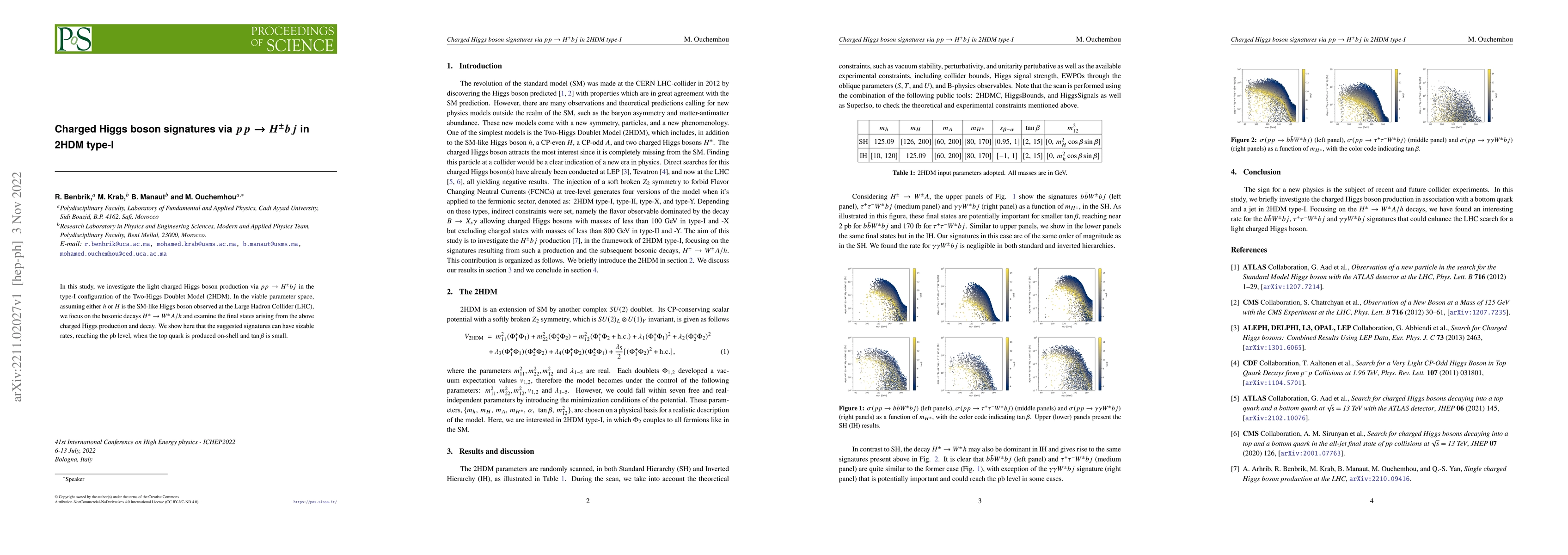 Thumbnail for Charged Higgs boson signatures via $pp \rightarrow H^\pm bj$ in 2HDM
  type-I