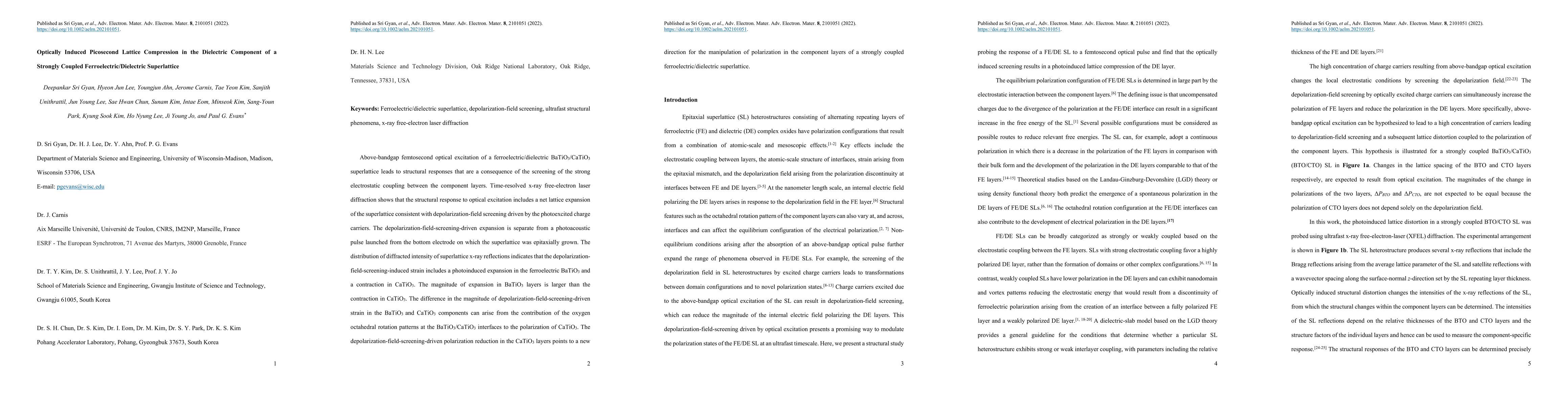 Thumbnail for Optically Induced Picosecond Lattice Compression in the Dielectric
  Component of a Strongly Coupled Ferroelectric/Dielectric Superlattice