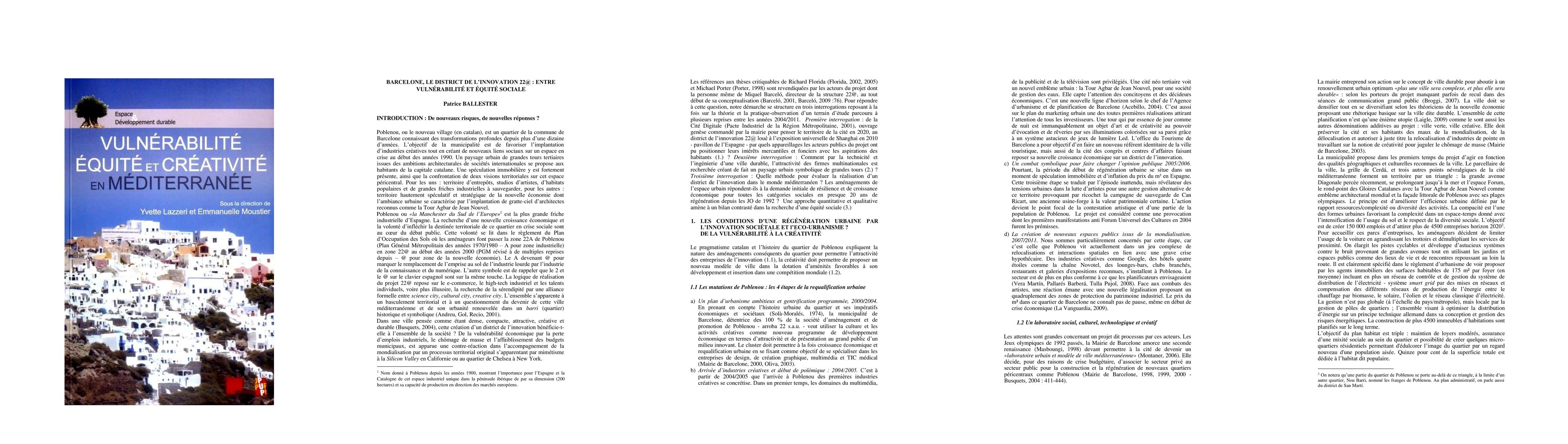 Thumbnail for Barcelona, The Innovation District: between vulnerability and social
  equity