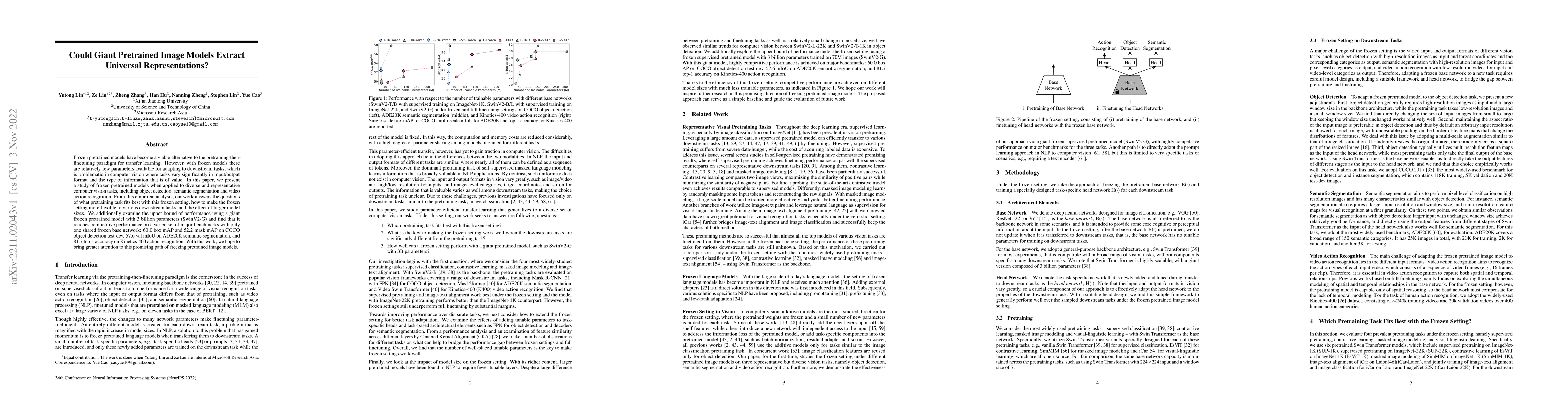 Thumbnail for Could Giant Pretrained Image Models Extract Universal Representations?