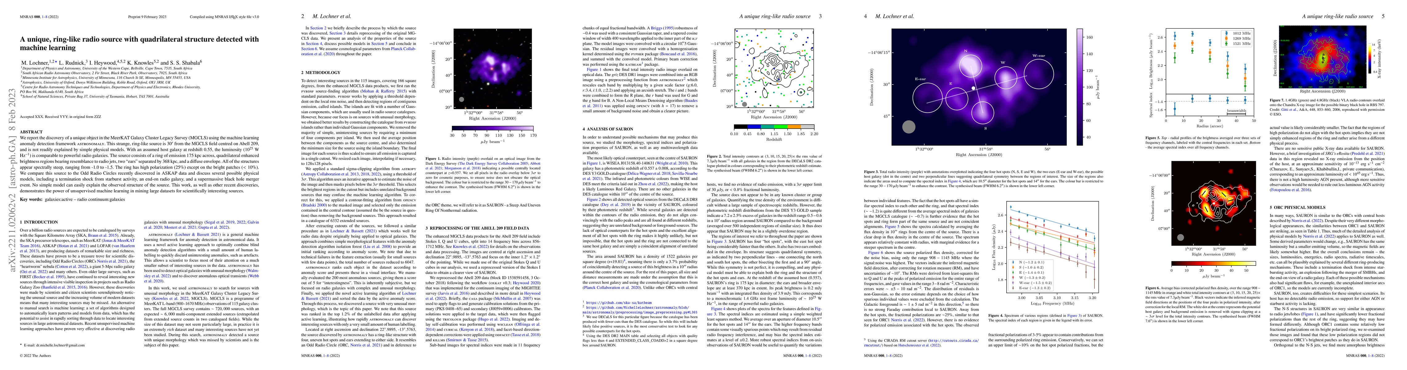 Thumbnail for A unique, ring-like radio source with quadrilateral structure detected
  with machine learning