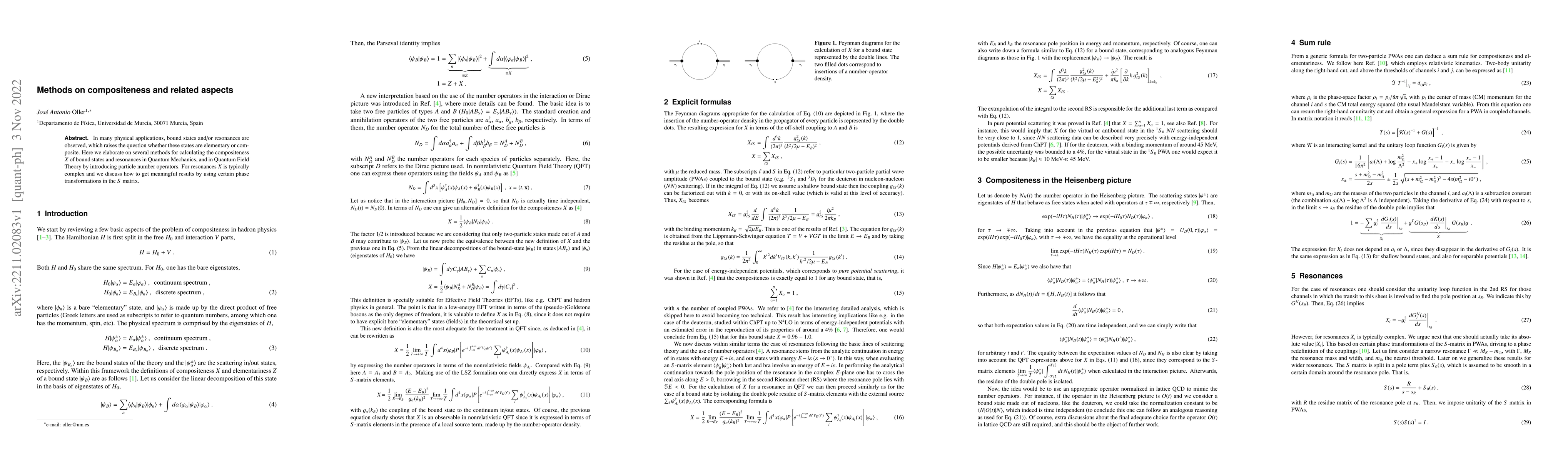 Thumbnail for Methods on compositeness and related aspects