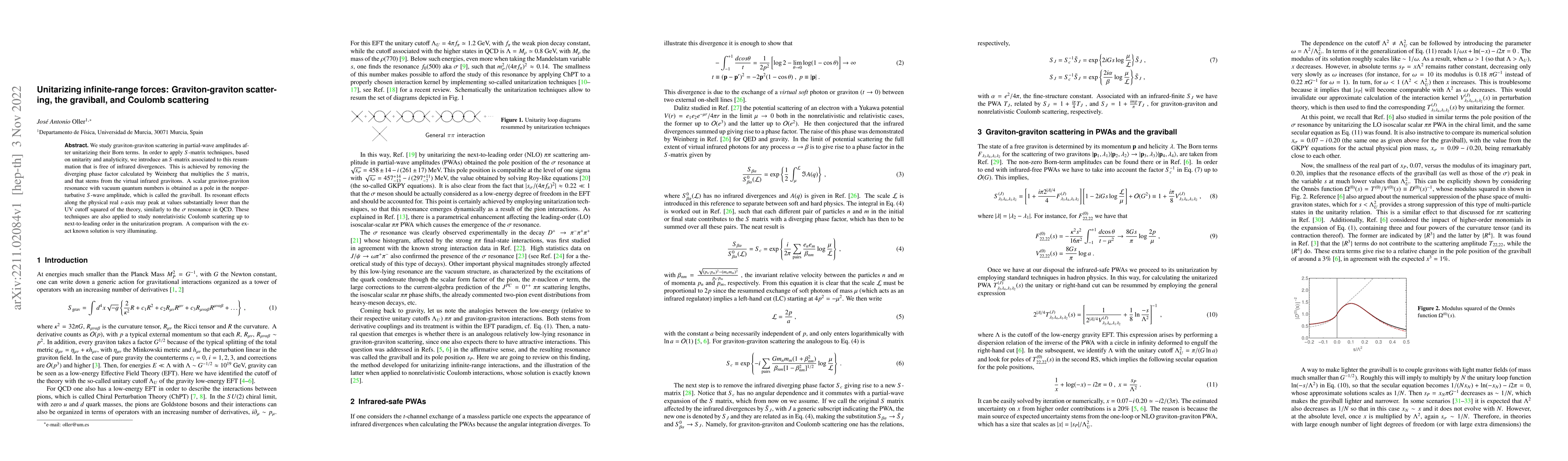 Thumbnail for Unitarizing infinite-range forces: Graviton-graviton scattering, the
  graviball, and Coulomb scattering