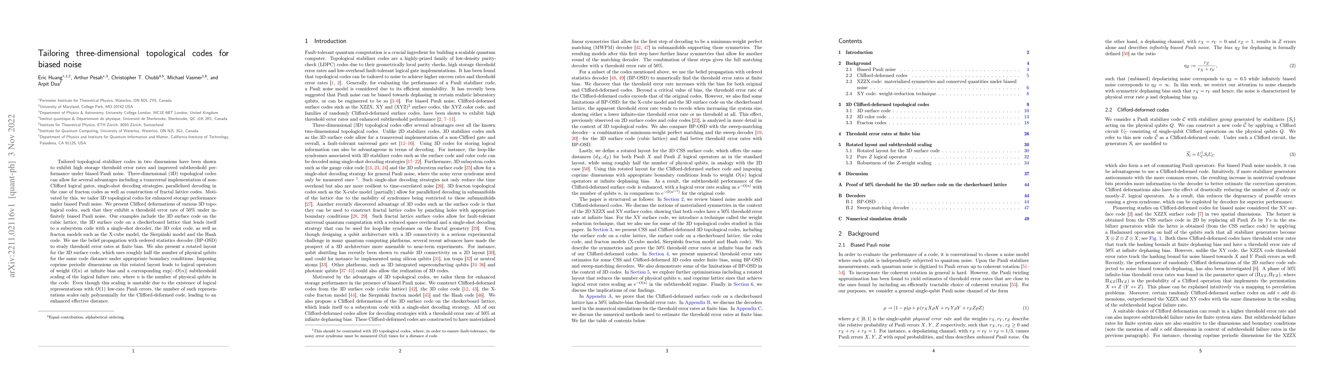 Thumbnail for Tailoring three-dimensional topological codes for biased noise