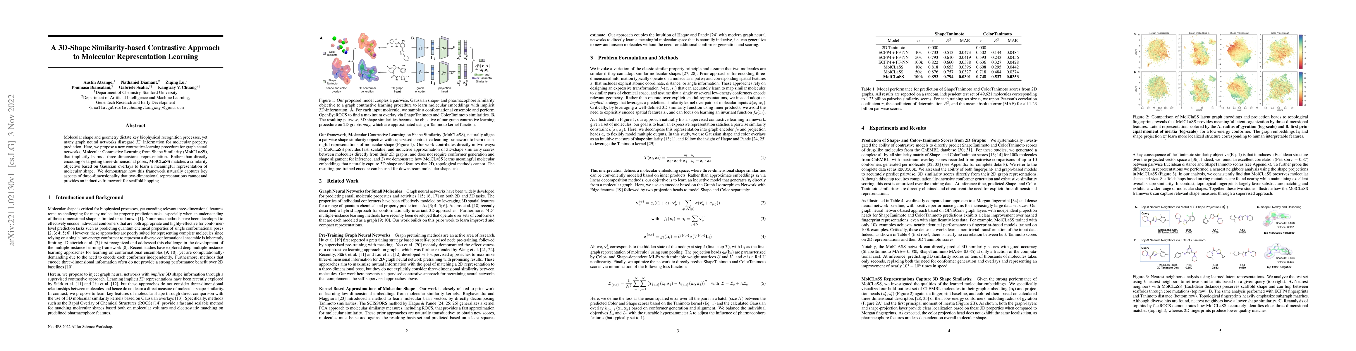 Thumbnail for A 3D-Shape Similarity-based Contrastive Approach to Molecular
  Representation Learning