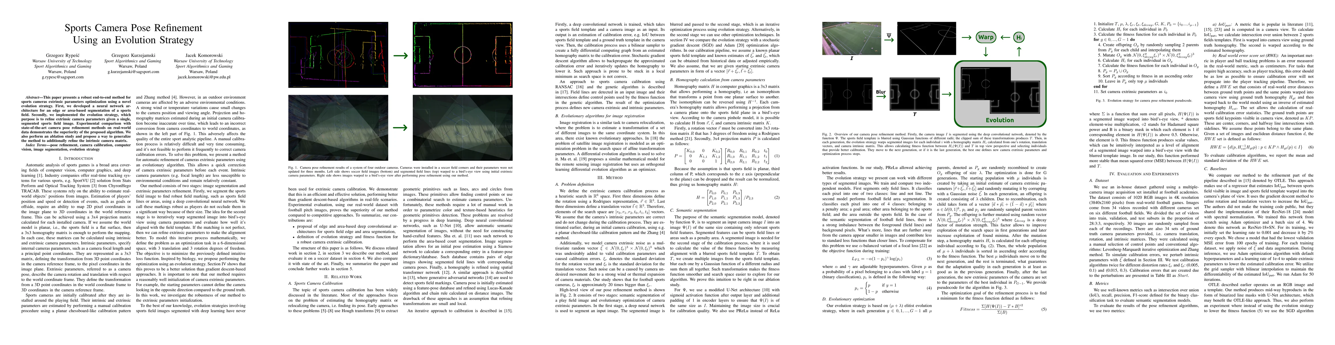 Thumbnail for Sports Camera Pose Refinement Using an Evolution Strategy