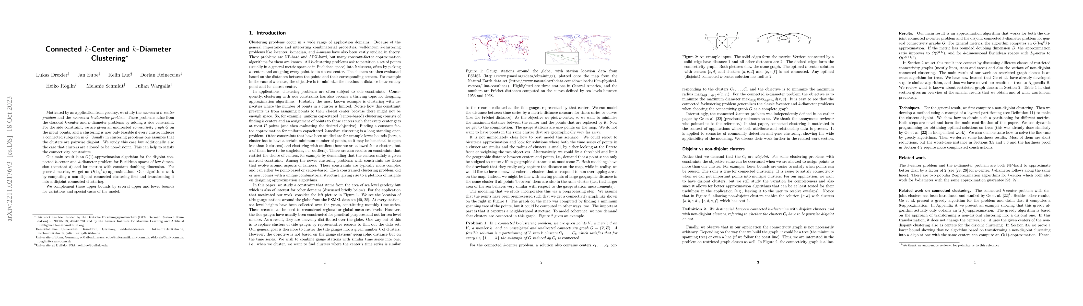 Thumbnail for Connected k-Center and k-Diameter Clustering