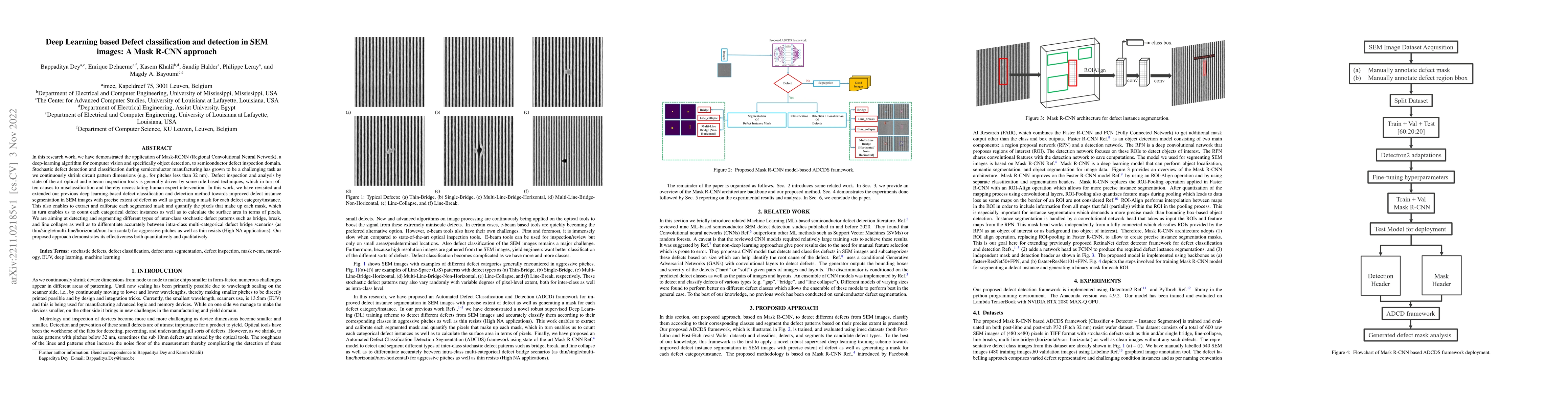 Thumbnail for Deep Learning based Defect classification and detection in SEM images: A
  Mask R-CNN approach