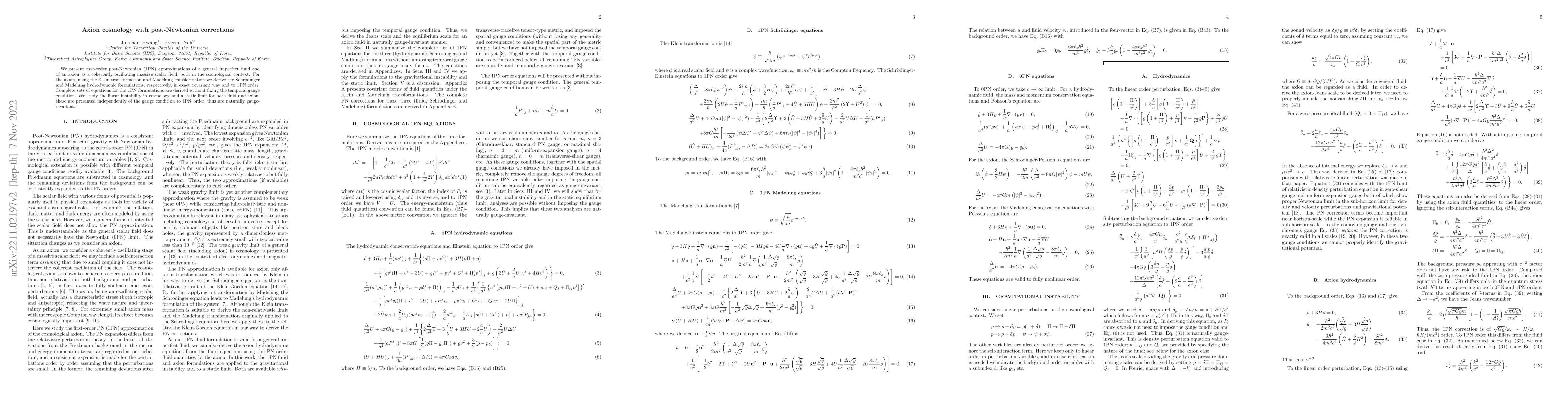 Thumbnail for Axion cosmology with post-Newtonian corrections