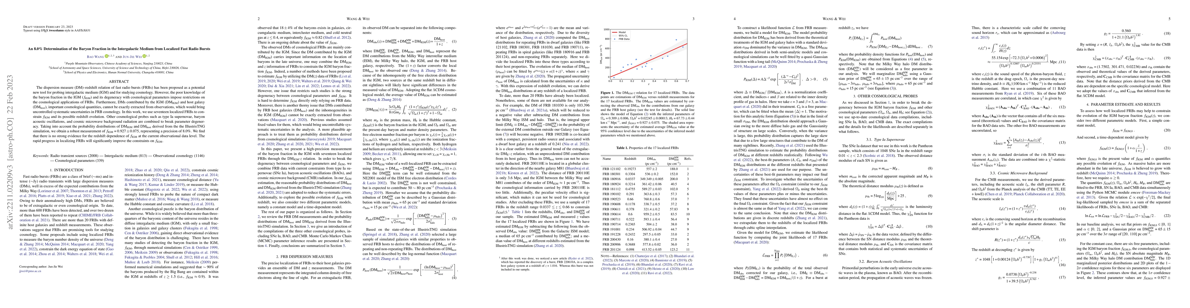 Thumbnail for An 8.0\% Determination of the Baryon Fraction in the Intergalactic
  Medium from Localized Fast Radio Bursts