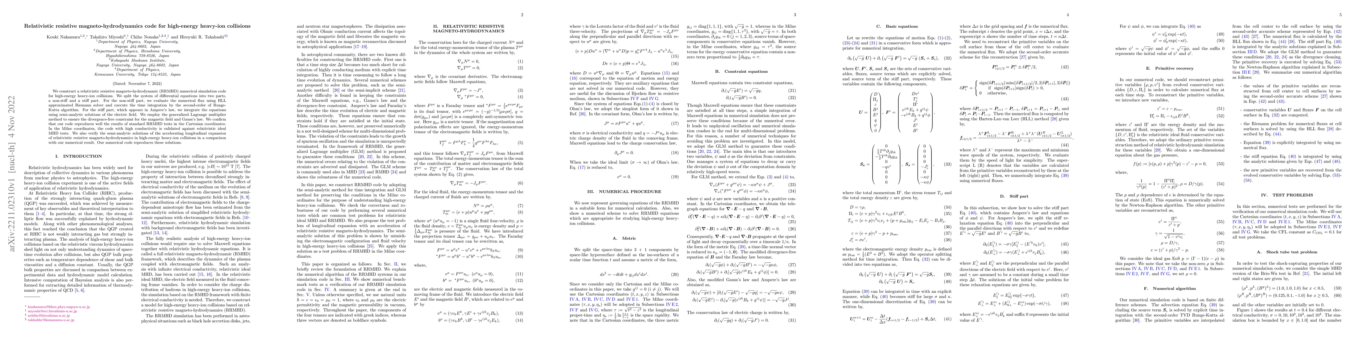 Thumbnail for Relativistic resistive magneto-hydrodynamics code for high-energy
  heavy-ion collisions
