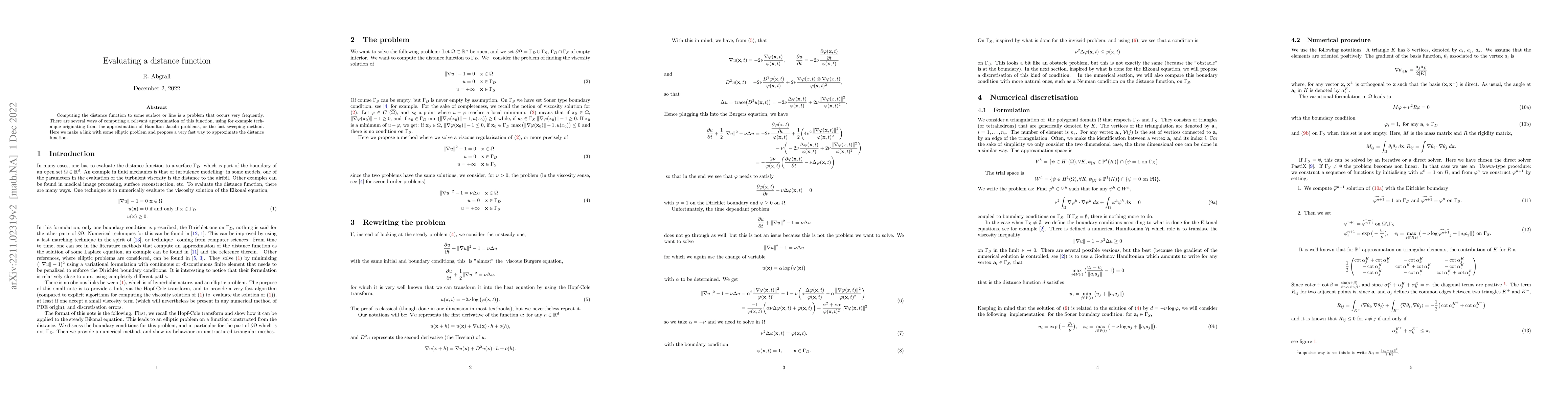 Thumbnail for Evaluating a distance function