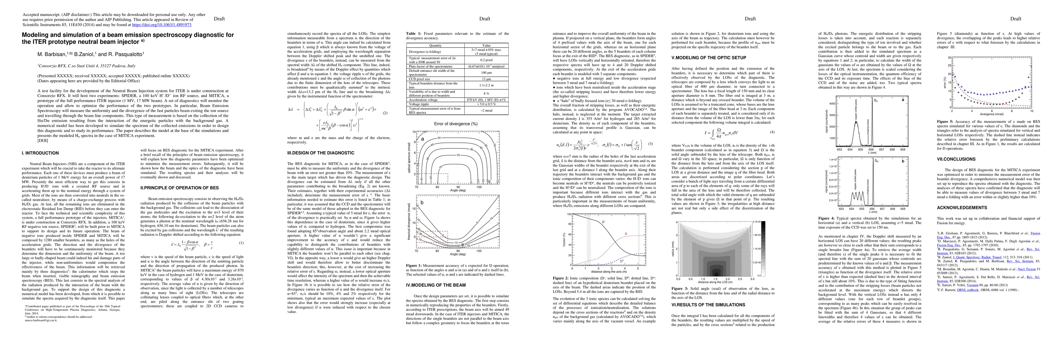 Thumbnail for Modeling and simulation of a beam emission spectroscopy diagnostic for
  the ITER prototype neutral beam injector