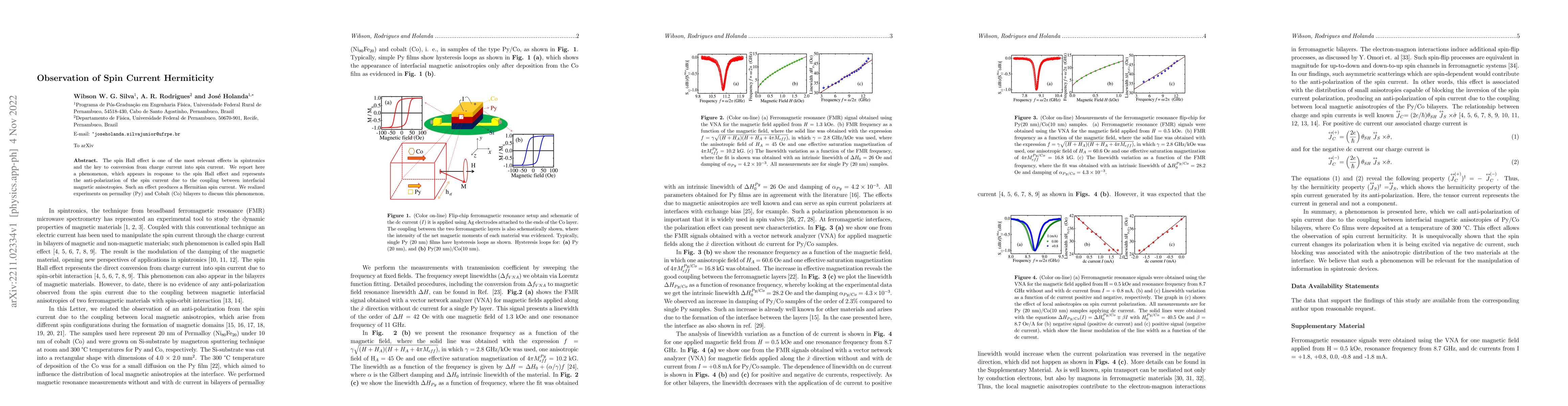 Thumbnail for Observation of Spin Current Hermiticity