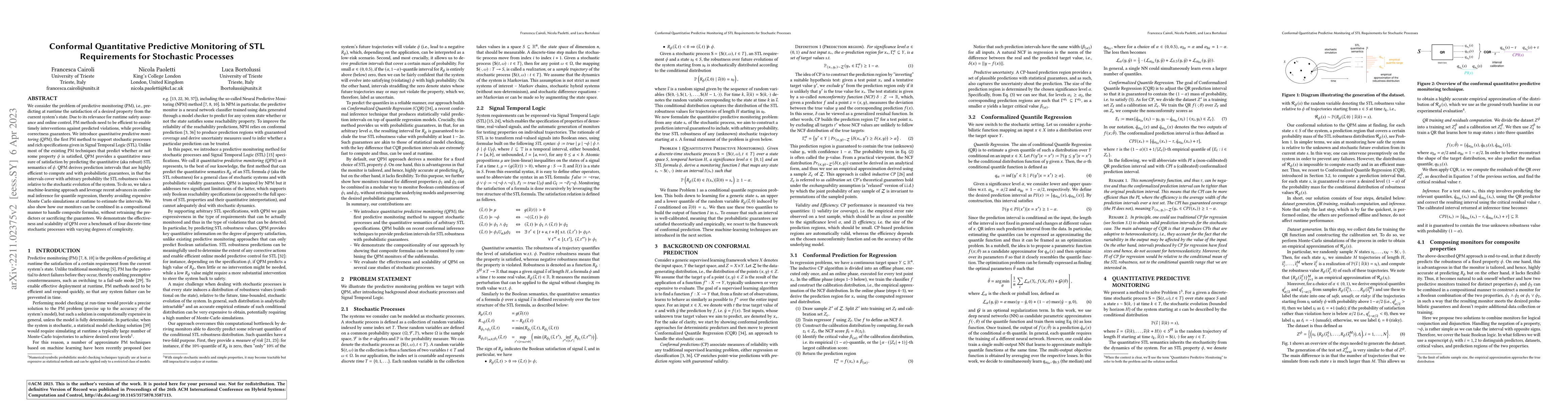 Thumbnail for Conformal Quantitative Predictive Monitoring of STL Requirements for
  Stochastic Processes