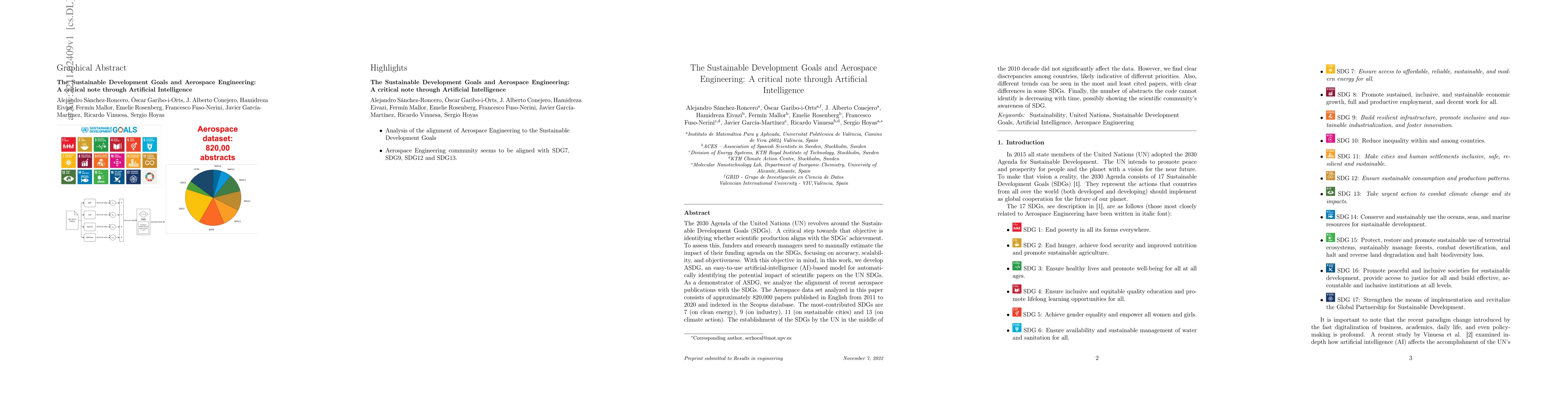 Thumbnail for The Sustainable Development Goals and Aerospace Engineering: A critical
  note through Artificial Intelligence